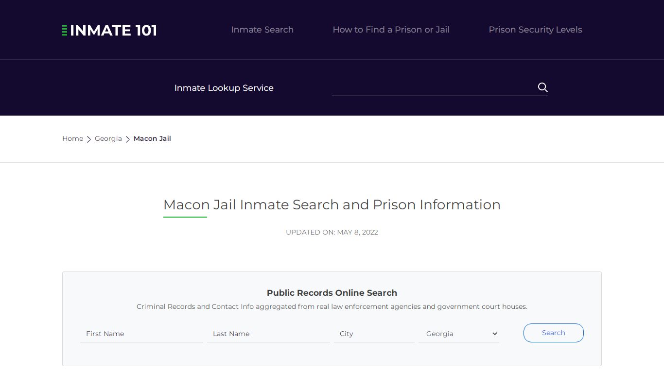 Macon Jail Inmate Search, Visitation, Phone no. & Mailing ...